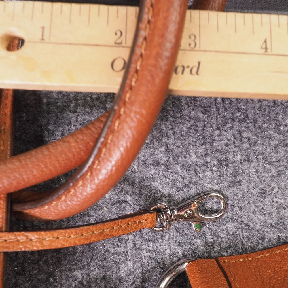 Michael Kors Hamilton Satchel Orange Leather Crossbody Bag Lock Charm Handbag